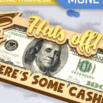 Intra απο ξύλο plywood 3mm-4mm πάχος - Graduation Money Holder Laser Cut Δίασταση 30x20 cm INTRAFABR-96290569 - Image 1