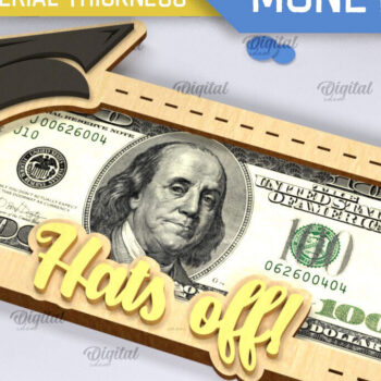 Intra απο ξύλο plywood 3mm-4mm πάχος - Graduation Money Holder Laser Cut Δίασταση 30x20 cm INTRAFABR-96290756 - Image 1