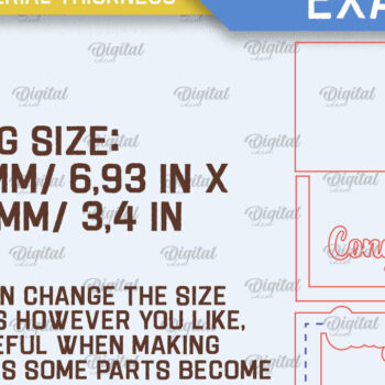 Intra απο ξύλο plywood 3mm-4mm πάχος - Graduation Money Holder Laser Cut Δίασταση 30x20 cm INTRAFABR-96290322 - Image 2