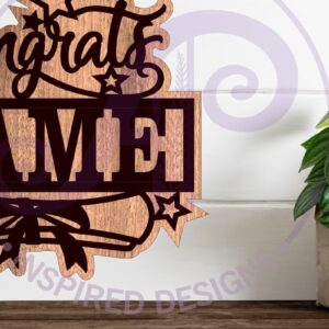 Intra απο ξύλο plywood 3mm-4mm πάχος - Σήμα αποφοίτησης  Laser Cut Δίασταση 30x20 cm INTRAFABR-84698212