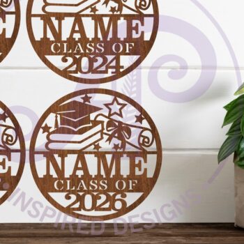 Intra απο ξύλο plywood 3mm-4mm πάχος - Σήμα αποφοίτησης  Laser Cut Δίασταση 30x20 cm INTRAFABR-84624039 - Image 1