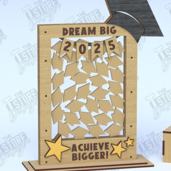 Intra απο ξύλο plywood 3mm-4mm πάχος - Πακέτο Βιβλίων Επισκεπτών Graduation Party | CNC Δίασταση 20x20 cm INTRAFABR-118476110 - Image 2