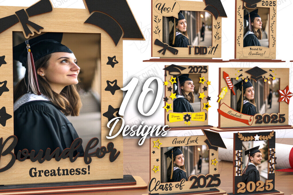 Intra απο ξύλο plywood 3mm-4mm πάχος - Πακέτο κορνίζας αποφοίτησης |Grad 2025 Δίασταση 20x25 cm INTRAFABR-119066096