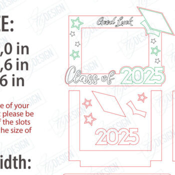 Intra απο ξύλο plywood 3mm-4mm πάχος - Πακέτο κορνίζας αποφοίτησης |Grad 2025 Δίασταση 20x25 cm INTRAFABR-119066096 - Image 2