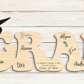 Intra απο ξύλο plywood 3mm-4mm πάχος - Αποκοπή υ υπογραφής αποφοίτησης  Δίασταση 20x20 cm INTRAFABR-99345563 - Image 2