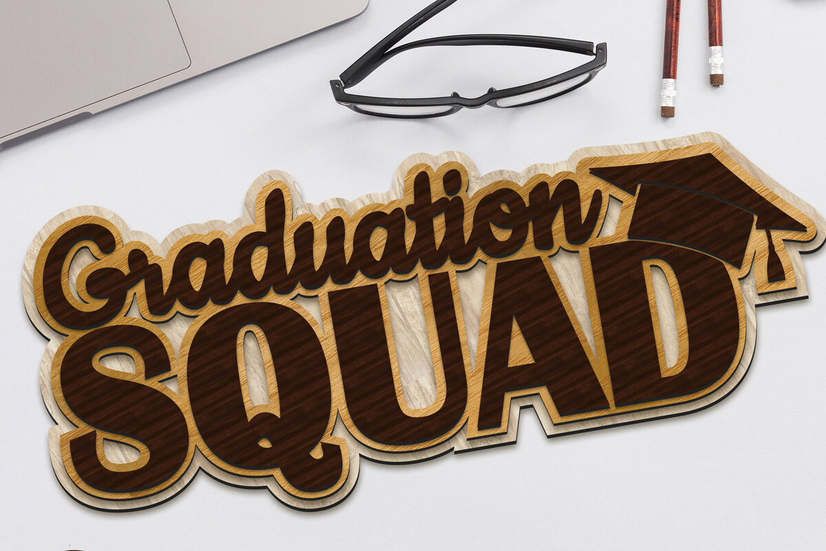 Intra απο ξύλο plywood 3mm-4mm πάχος - Διακοσμητικό πάνελ κοπής Graduation Squad Δίασταση 5x6 cm INTRAFABR-92288008