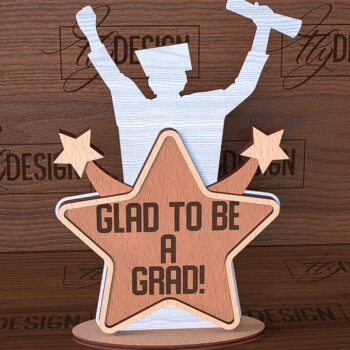 Intra απο ξύλο plywood 3mm-4mm πάχος - σταντ αποφοίτησης | Σχολείο Δίασταση 30x20 cm INTRAFABR-93694508 - Image 1