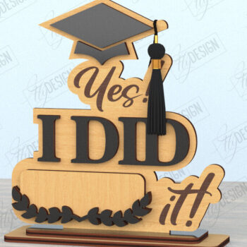 Intra απο ξύλο plywood 3mm-4mm πάχος - Πακέτο θήκης αποφοίτησης | CNC Δίασταση 30x20 cm INTRAFABR-118412225 - Image 5