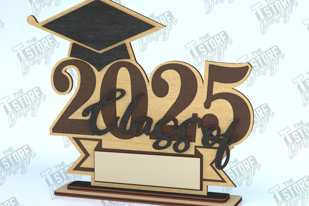 Intra απο ξύλο plywood 3mm-4mm πάχος - Graduation Tassel Holder|Αποφοίτηση 2025 Δίασταση 30x20 cm INTRAFABR-117800231