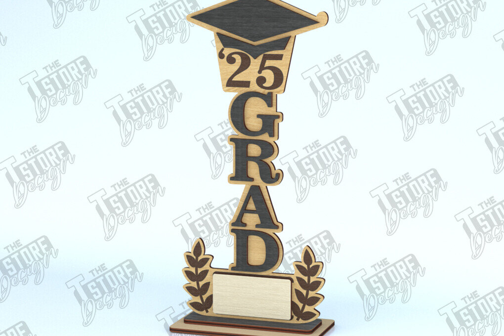 Intra απο ξύλο plywood 3mm-4mm πάχος - Graduation Tassel Holder|Αποφοίτηση 2025 Δίασταση 30x20 cm INTRAFABR-117800235
