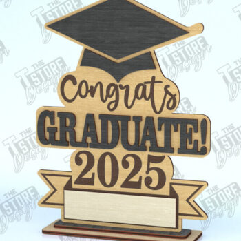 Intra απο ξύλο plywood 3mm-4mm πάχος - Graduation Tassel Holder|Αποφοίτηση 2025 Δίασταση 30x20 cm INTRAFABR-117800245 - Image 1