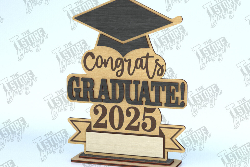 Intra απο ξύλο plywood 3mm-4mm πάχος - Graduation Tassel Holder|Αποφοίτηση 2025 Δίασταση 30x20 cm INTRAFABR-117800245