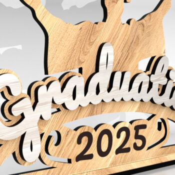 Intra απο ξύλο plywood 3mm-4mm πάχος - Σύνολο προτύπων αποφοίτησης Δίασταση 6x3 cm INTRAFABR-120840254 - Image 3