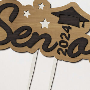 Intra απο ξύλο plywood 3mm-4mm πάχος - Αποκομμένο  Graduation Topper Decor Δίασταση 6x10 cm INTRAFABR-94053327