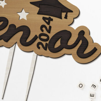 Intra απο ξύλο plywood 3mm-4mm πάχος - Αποκομμένο  Graduation Topper Decor Δίασταση 6x10 cm INTRAFABR-94053327 - Image 2