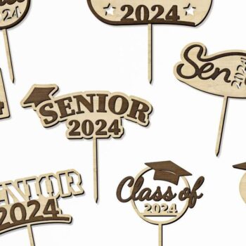 Intra απο ξύλο plywood 3mm-4mm πάχος - Graduation Toppers Σετ πολυεπίπεδα πρότυπα Δίασταση 6x10 cm INTRAFABR-95370356 - Image 1