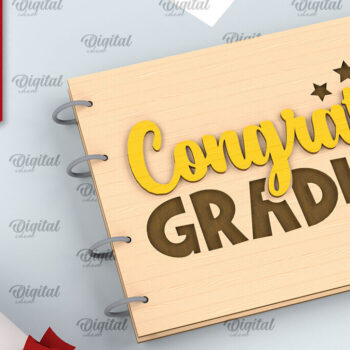 Intra απο ξύλο plywood 3mm-4mm πάχος - Αποφοίτηση Ξύλινο άλμπουμ φωτογραφιών με λέιζερ Δίασταση 30x20 cm INTRAFABR-97084261 - Image 1