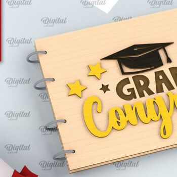 Intra απο ξύλο plywood 3mm-4mm πάχος - Αποφοίτηση Ξύλινο άλμπουμ φωτογραφιών με λέιζερ Δίασταση 30x20 cm INTRAFABR-97084310 - Image 1