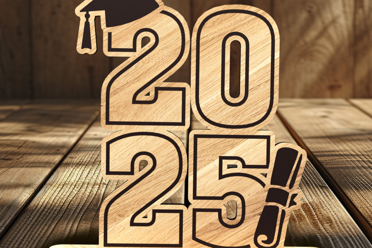 Intra απο ξύλο plywood 3mm-4mm πάχος - Έτος Αποφοίτησης 2025 Δίασταση 7x8 cm INTRAFABR-122015429