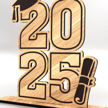 Intra απο ξύλο plywood 3mm-4mm πάχος - Έτος Αποφοίτησης 2025 Δίασταση 7x8 cm INTRAFABR-122015429 - Image 2