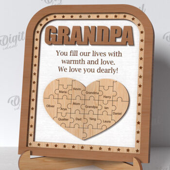 Intra απο ξύλο plywood 3mm-4mm πάχος - Πλαίσιο παππού παζλ Δίασταση 20x25 cm INTRAFABR-118960455 - Image 1