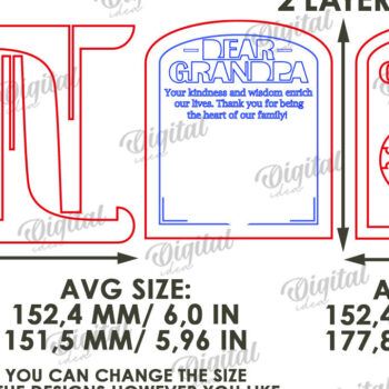 Intra απο ξύλο plywood 3mm-4mm πάχος - Πλαίσιο παππού παζλ Δίασταση 20x25 cm INTRAFABR-118960181 - Image 2