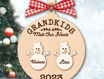 Intra απο ξύλο plywood 3mm-4mm πάχος - Πακέτο στολιδιών από το Grandkids Melt Our Heart Δίασταση 6x6 cm INTRAFABR-80870815 - Image 3