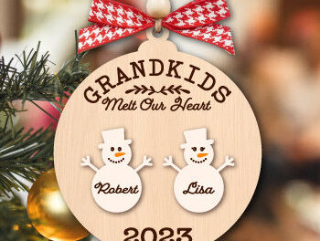 Intra απο ξύλο plywood 3mm-4mm πάχος - Σχέδιο διακοσμητικών εγγονιών λιώνουν την καρδιά μας Δίασταση 6x6 cm INTRAFABR-80871140 - Image 2