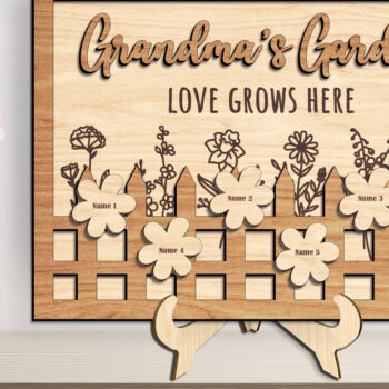 Intra απο ξύλο plywood 3mm-4mm πάχος - Σημάδι Grandma Garden Flower - Break Jhon Δίασταση 9x12 cm INTRAFABR-93636723 - Image 1