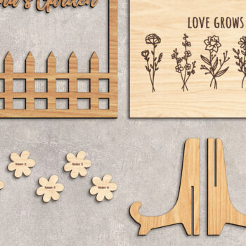 Intra απο ξύλο plywood 3mm-4mm πάχος - Σημάδι Grandma Garden Flower - Break Jhon Δίασταση 9x12 cm INTRAFABR-93636723 - Image 2