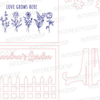 Intra απο ξύλο plywood 3mm-4mm πάχος - Σημάδι Grandma Garden Flower - Break Jhon Δίασταση 9x12 cm INTRAFABR-93636723 - Image 3