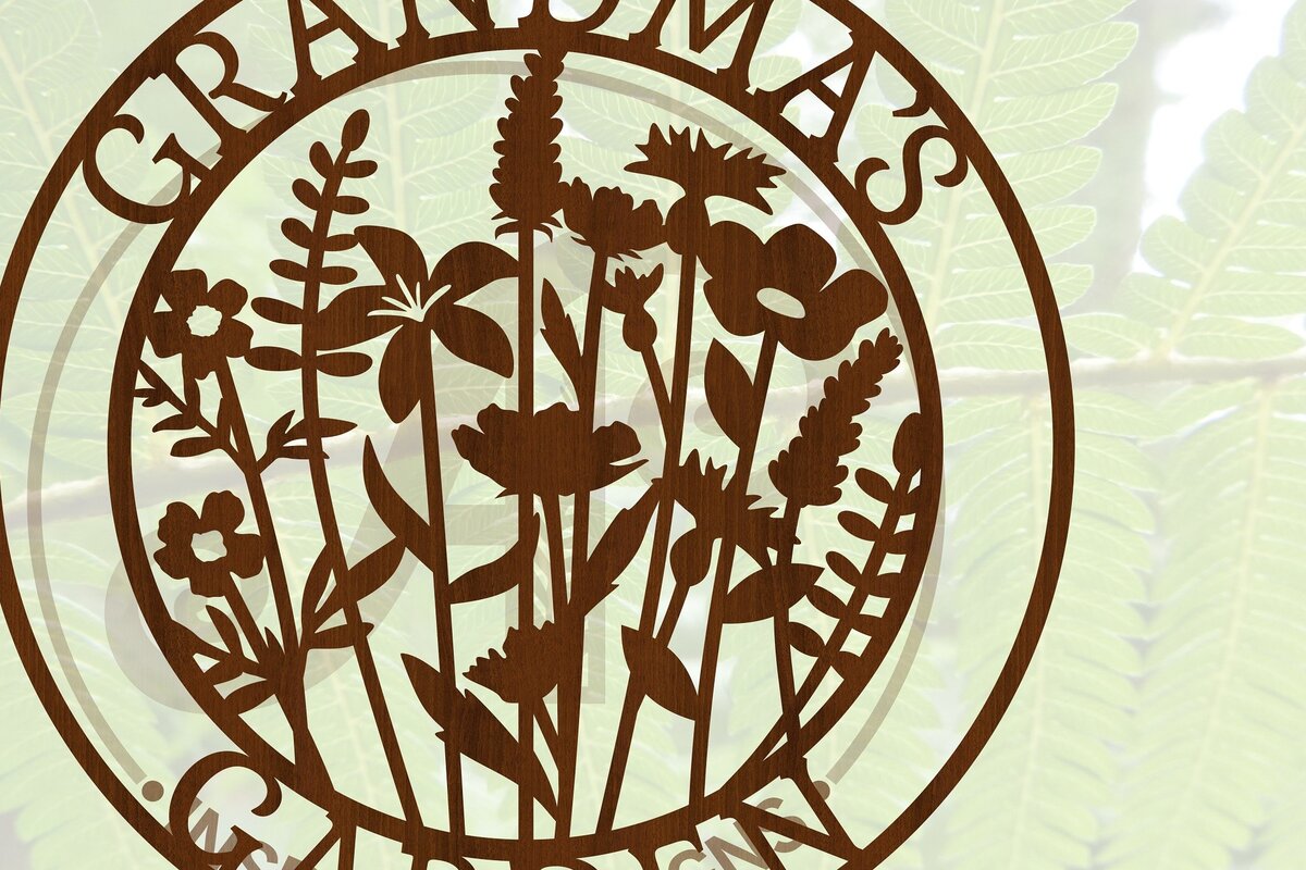 Intra απο ξύλο plywood 3mm-4mm πάχος -  περικοπής  Sign Garden Grandma Δίασταση 30x20 cm INTRAFABR-69190838