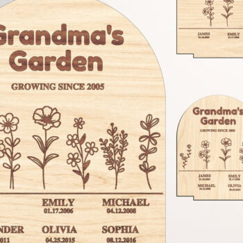 Intra απο ξύλο plywood 3mm-4mm πάχος - Σημάδι της γιαγιάς στον κήπο - Σπάστε Τζον Δίασταση 20x20 cm INTRAFABR-95776238 - Image 1