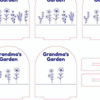 Intra απο ξύλο plywood 3mm-4mm πάχος - Σημάδι της γιαγιάς στον κήπο - Σπάστε Τζον Δίασταση 20x20 cm INTRAFABR-95776238 - Image 5