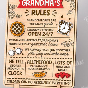 Intra απο ξύλο plywood 3mm-4mm πάχος -  οι κανόνες της γιαγιάς. Πλακέτα κανόνων Δίασταση 30x20 cm INTRAFABR-112859164