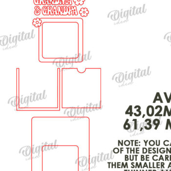 Intra απο ξύλο plywood 3mm-4mm πάχος - με μαγνήτη φωτογραφιών παππούδων και γιαγιάδων Δίασταση 30x20 cm INTRAFABR-112689804 - Image 3
