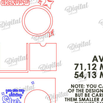 Intra απο ξύλο plywood 3mm-4mm πάχος - με μαγνήτη φωτογραφιών παππούδων και γιαγιάδων Δίασταση 30x20 cm INTRAFABR-112689855 - Image 3