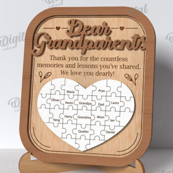 Intra απο ξύλο plywood 3mm-4mm πάχος - Πακέτο λέιζερ γιαγιάδες και παππούδες Δίασταση 20x25 cm INTRAFABR-118768620 - Image 4