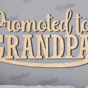 Intra απο ξύλο plywood 3mm-4mm πάχος - Σχέδιο κοπής με λέιζερ υπογράφουν παππούδες και γιαγιάδες Δίασταση 30x20 cm INTRAFABR-110764366