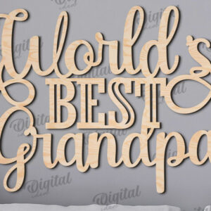 Intra απο ξύλο plywood 3mm-4mm πάχος - Σχέδιο κοπής με λέιζερ υπογράφουν παππούδες και γιαγιάδες Δίασταση 30x20 cm INTRAFABR-110764419