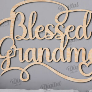 Intra απο ξύλο plywood 3mm-4mm πάχος - Σχέδιο κοπής με λέιζερ υπογράφουν παππούδες και γιαγιάδες Δίασταση 30x20 cm INTRAFABR-110764224