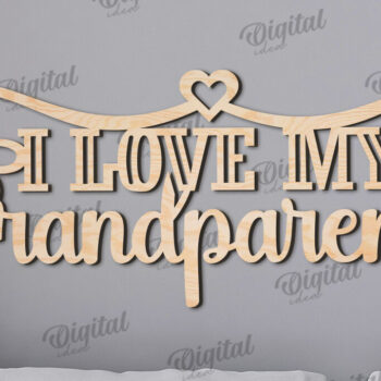 Intra απο ξύλο plywood 3mm-4mm πάχος - Πακέτο κοπής με λέιζερ υπογράφει γιαγιάδες και παππούδες Δίασταση 30x20 cm INTRAFABR-110767973 - Image 8