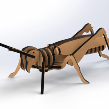 Intra απο ξύλο plywood 3mm-4mm πάχος - Αρχεία λέιζερ Grasshopper 3D Animal  Δίασταση 20x20 cm INTRAFABR-79733315 - Image 1