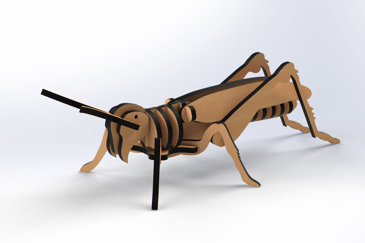 Intra απο ξύλο plywood 3mm-4mm πάχος - Αρχεία λέιζερ Grasshopper 3D Animal  Δίασταση 20x20 cm INTRAFABR-79733315
