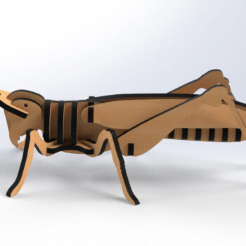 Intra απο ξύλο plywood 3mm-4mm πάχος - Αρχεία λέιζερ Grasshopper 3D Animal  Δίασταση 20x20 cm INTRAFABR-79733315 - Image 2