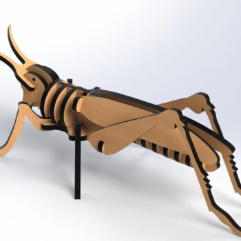 Intra απο ξύλο plywood 3mm-4mm πάχος - Αρχεία λέιζερ Grasshopper 3D Animal  Δίασταση 20x20 cm INTRAFABR-79733315 - Image 3