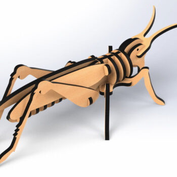 Intra απο ξύλο plywood 3mm-4mm πάχος - Αρχεία λέιζερ Grasshopper 3D Animal  Δίασταση 20x20 cm INTRAFABR-79733315 - Image 4