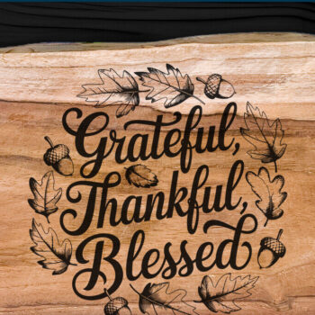 Intra απο ξύλο plywood 3mm-4mm πάχος - Grateful Thankful Blessed Laser Cut Δίασταση 20x20 cm INTRAFABR-109560394 - Image 3