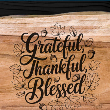 Intra απο ξύλο plywood 3mm-4mm πάχος - Grateful Thankful Blessed  Laser Cut Δίασταση 20x20 cm INTRAFABR-109559063 - Image 3