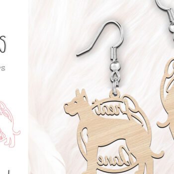 Intra απο ξύλο plywood 3mm-4mm πάχος - Σκουλαρίκια Great Dane Dog Σχέδιο κοπής με λέιζερ Δίασταση 900x900 cm INTRAFABR-119195663 - Image 1